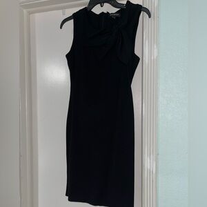 Banana Republic Black Midi Dress with Bow Detail